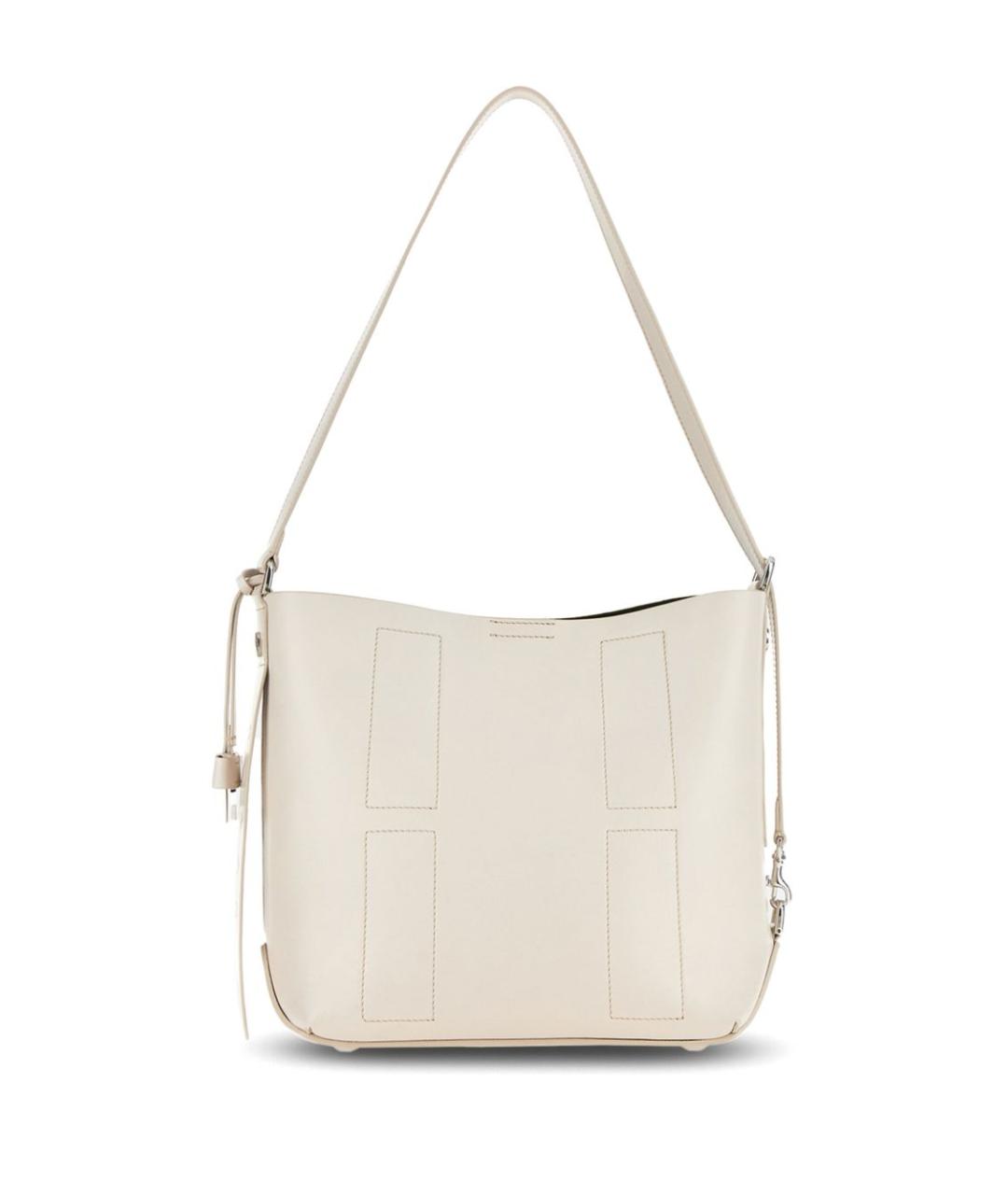 HOGAN Бежевая кожаная сумка тоут, фото 2