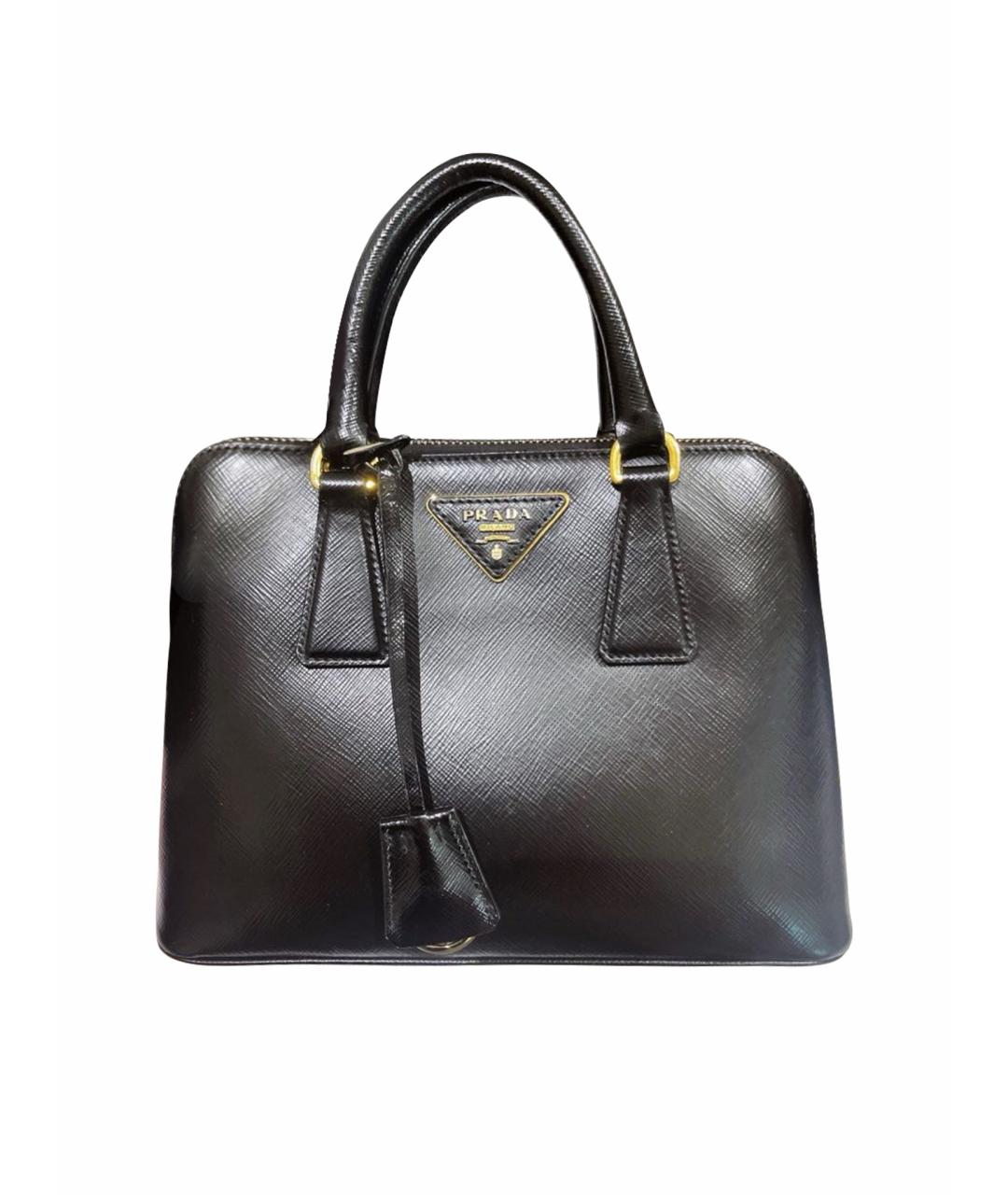 PRADA Черная кожаная сумка тоут, фото 1