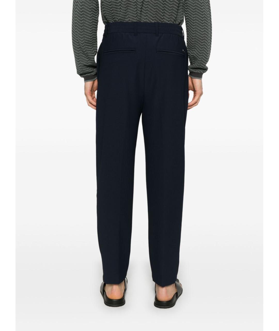EMPORIO ARMANI Синие хлопковые повседневные брюки, фото 2