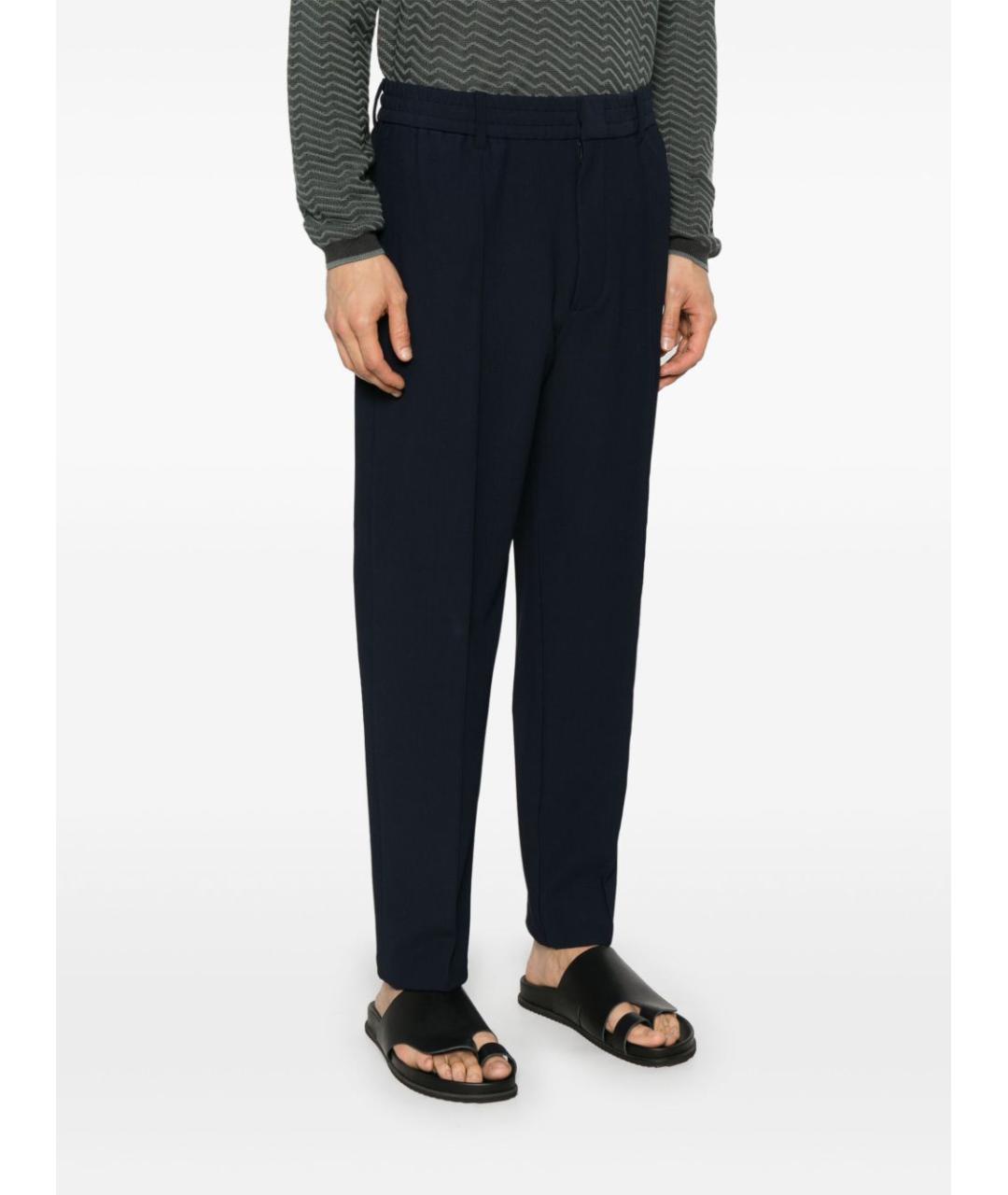 EMPORIO ARMANI Синие хлопковые повседневные брюки, фото 5