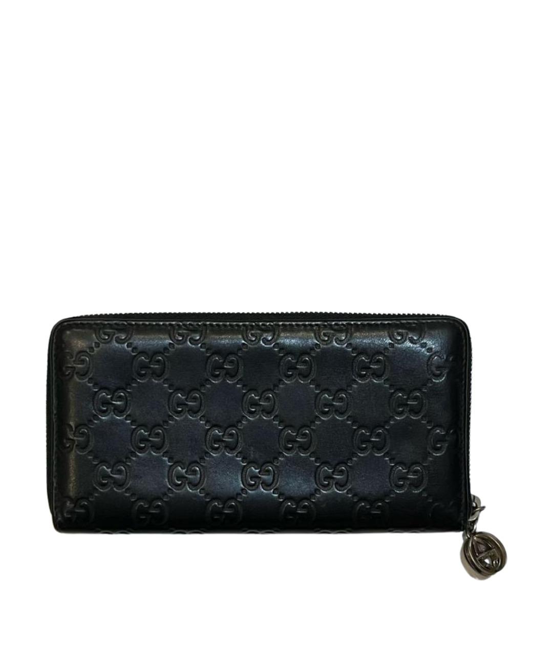GUCCI Черный кожаный кошелек, фото 1