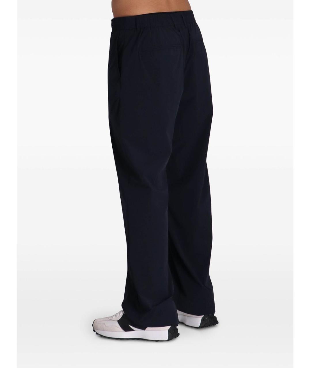 EMPORIO ARMANI Синие полиамидовые повседневные брюки, фото 4