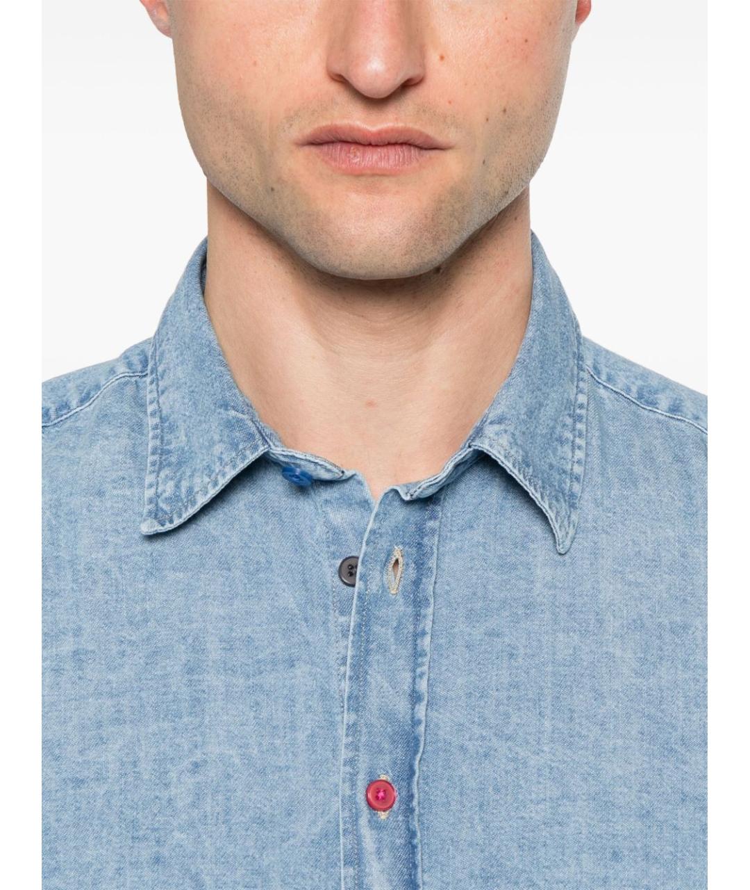 PS BY PAUL SMITH Голубая хлопковая кэжуал рубашка, фото 3