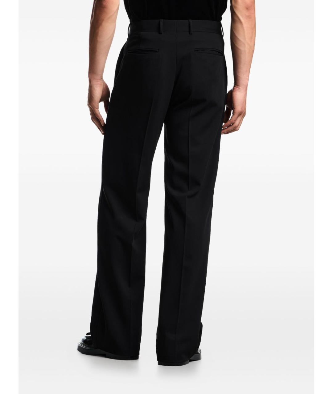 EMPORIO ARMANI Черные шерстяные повседневные брюки, фото 5