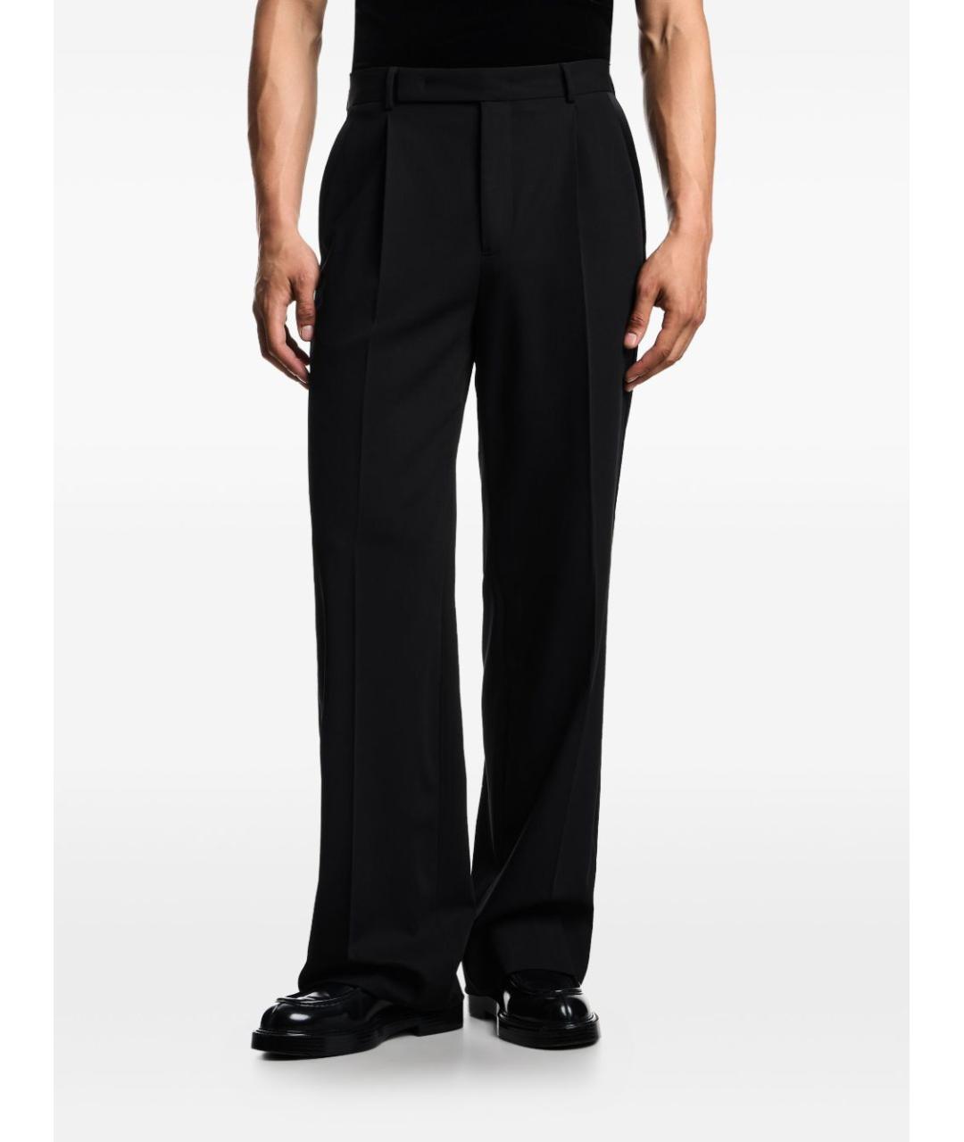 EMPORIO ARMANI Черные шерстяные повседневные брюки, фото 3
