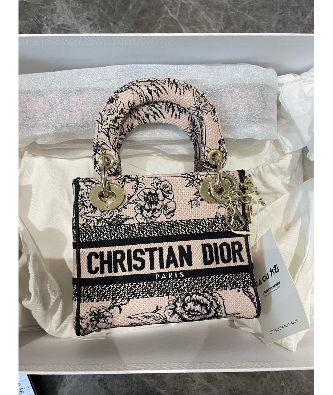CHRISTIAN DIOR Жаккардовая сумка тоут, фото 2