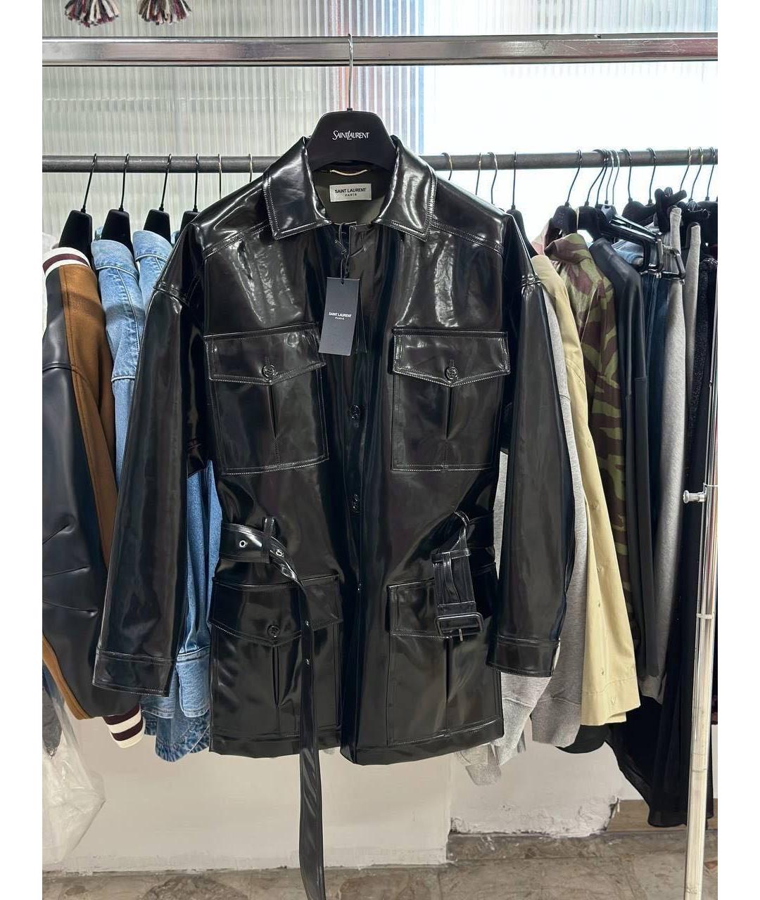 SAINT LAURENT Черная кожаная куртка, фото 7