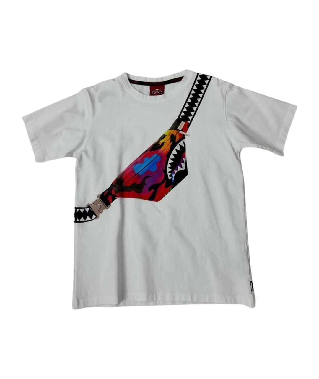 SPRAYGROUND Белая хлопковая детская футболка, фото 1