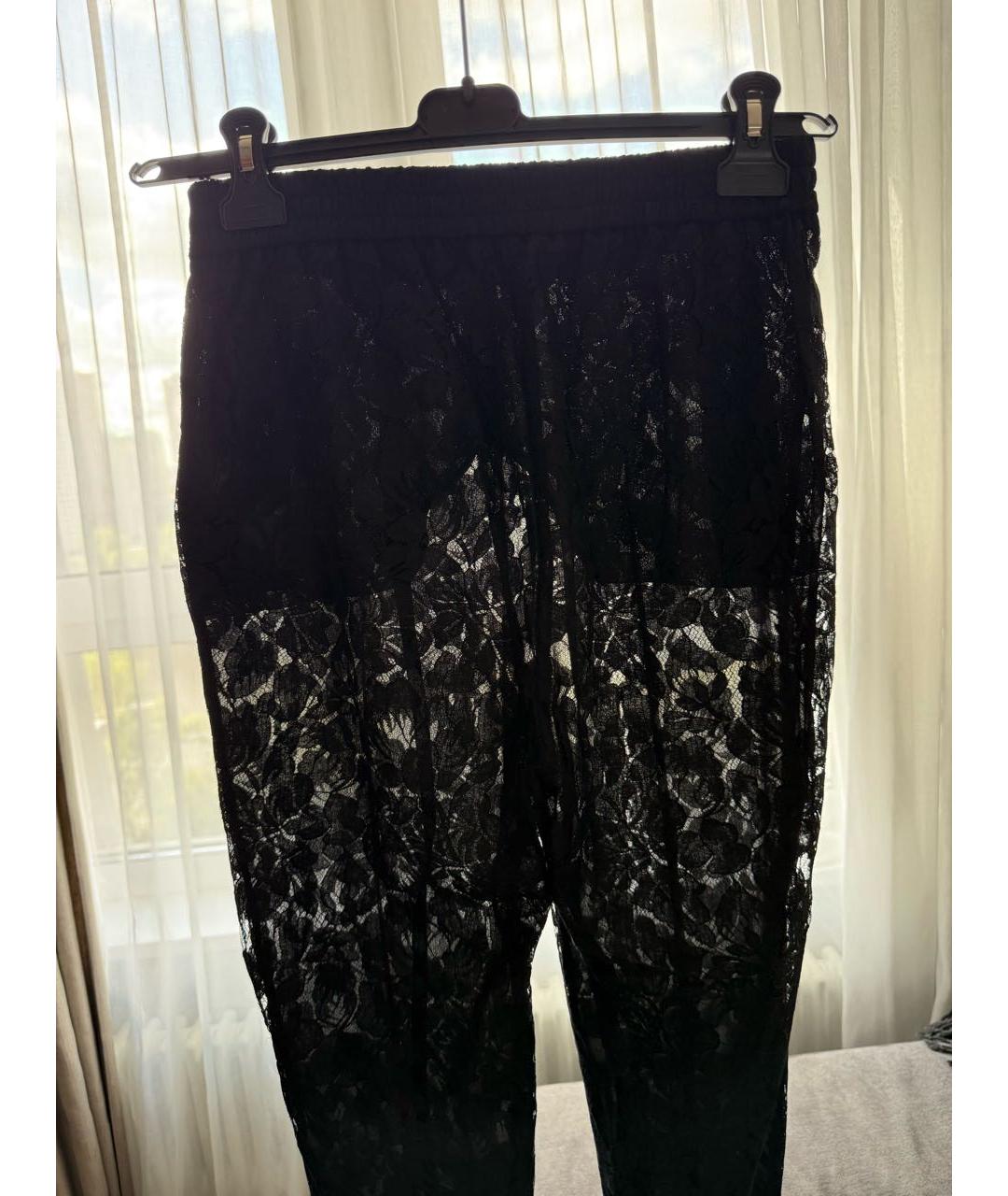 STELLA MCCARTNEY Черные хлопковые брюки узкие, фото 5