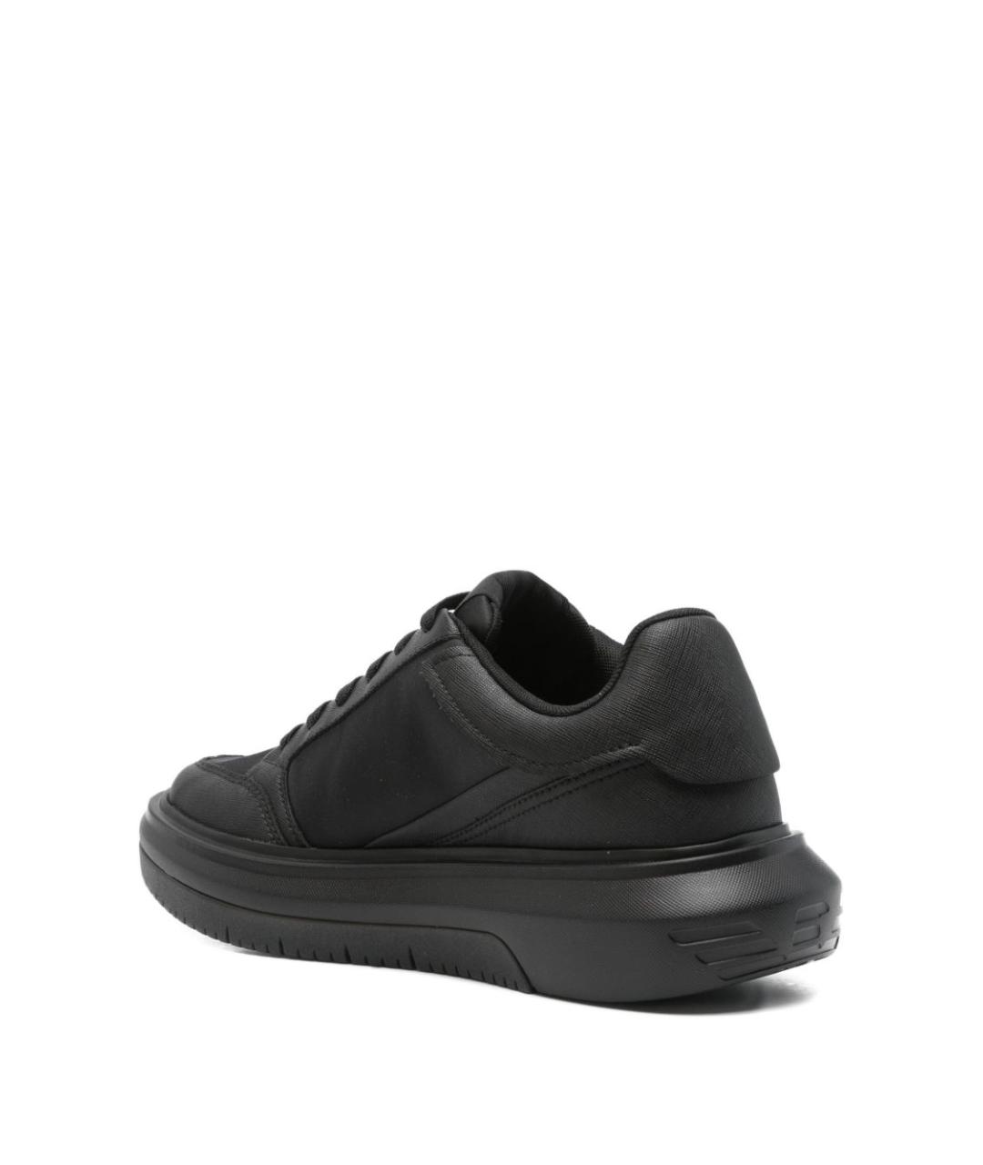 EMPORIO ARMANI Черные синтетические низкие кроссовки / кеды, фото 2