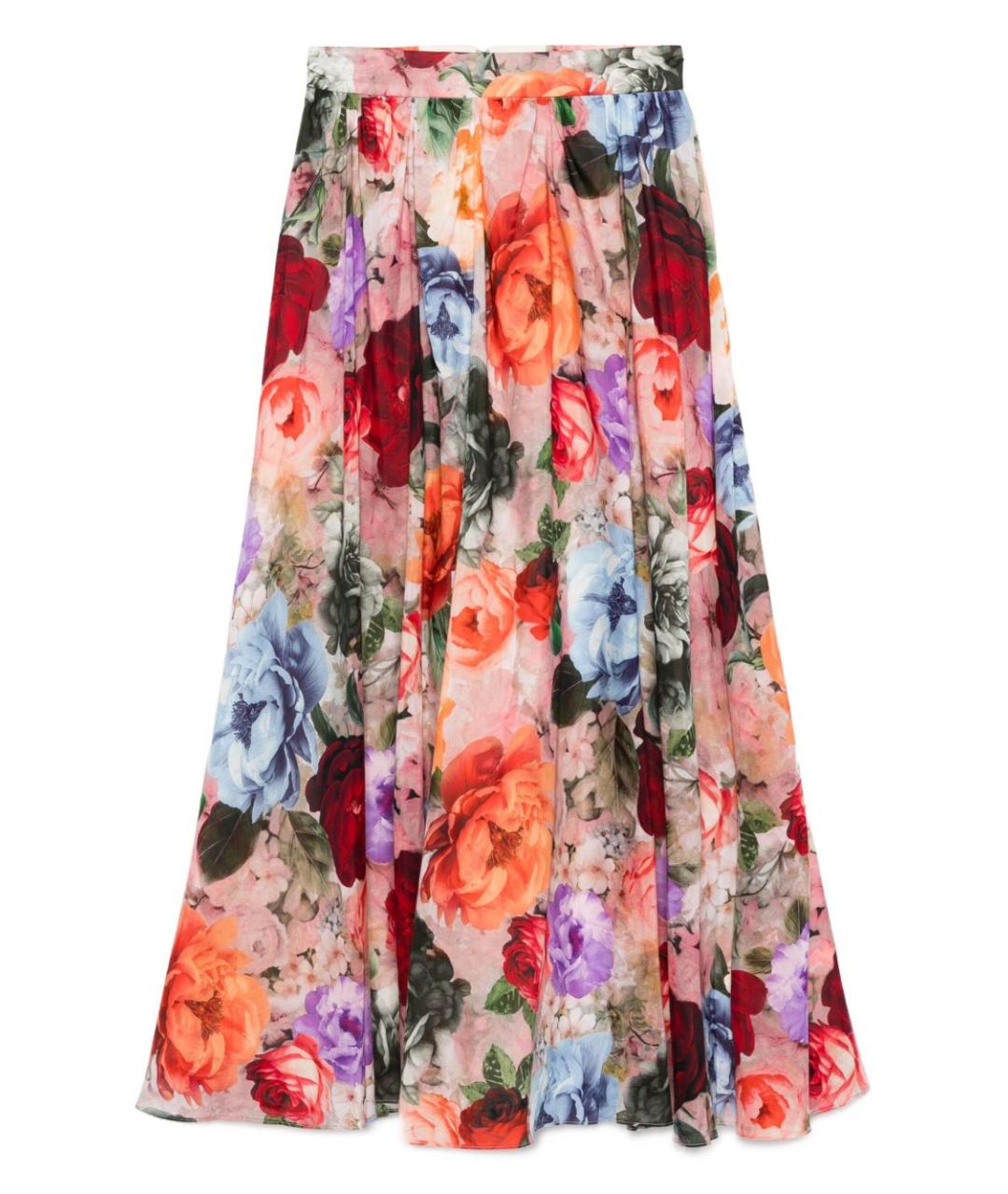 ALICE+OLIVIA Мульти хлопковая юбка миди, фото 1