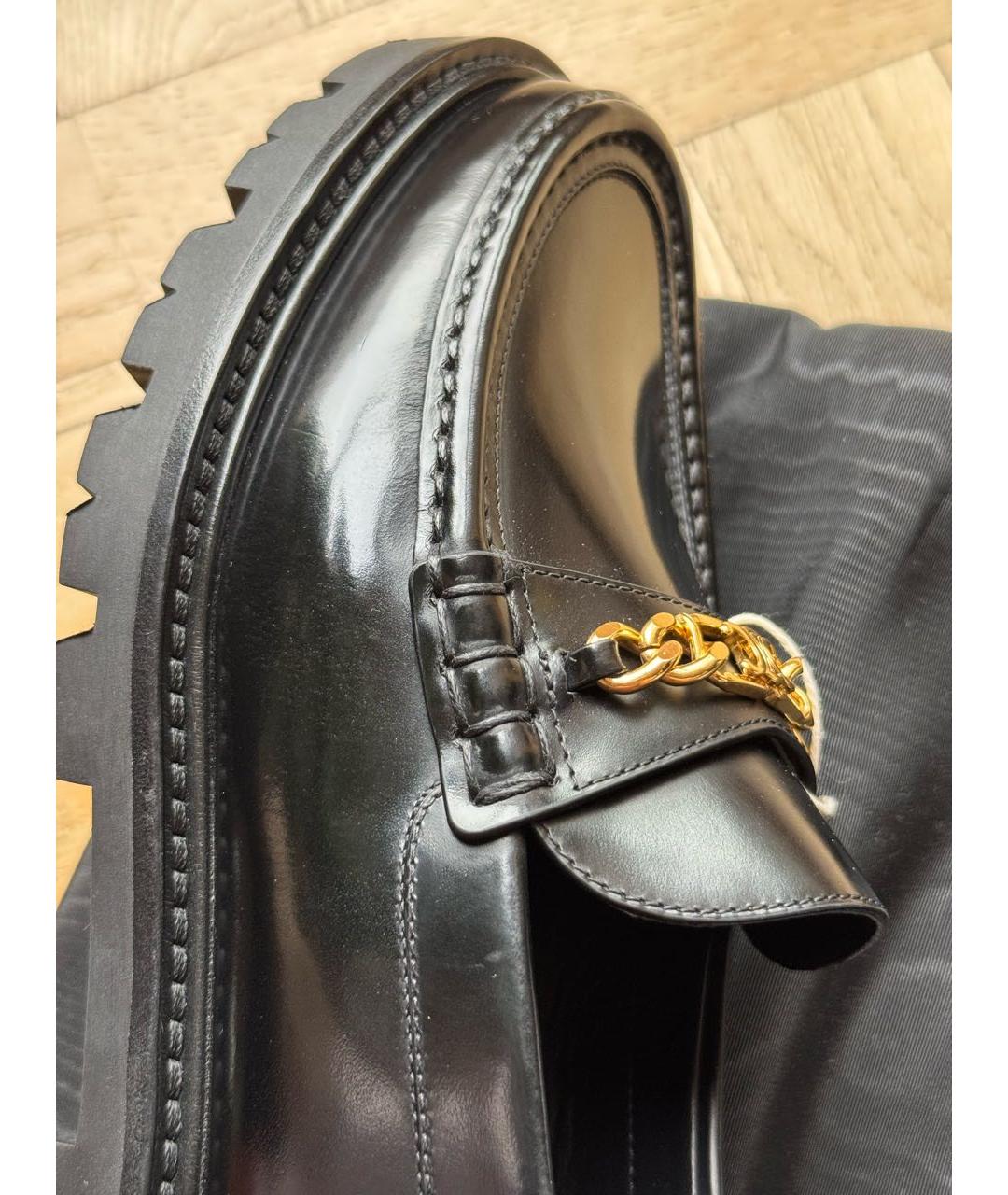 CELINE Черные кожаные лоферы, фото 5
