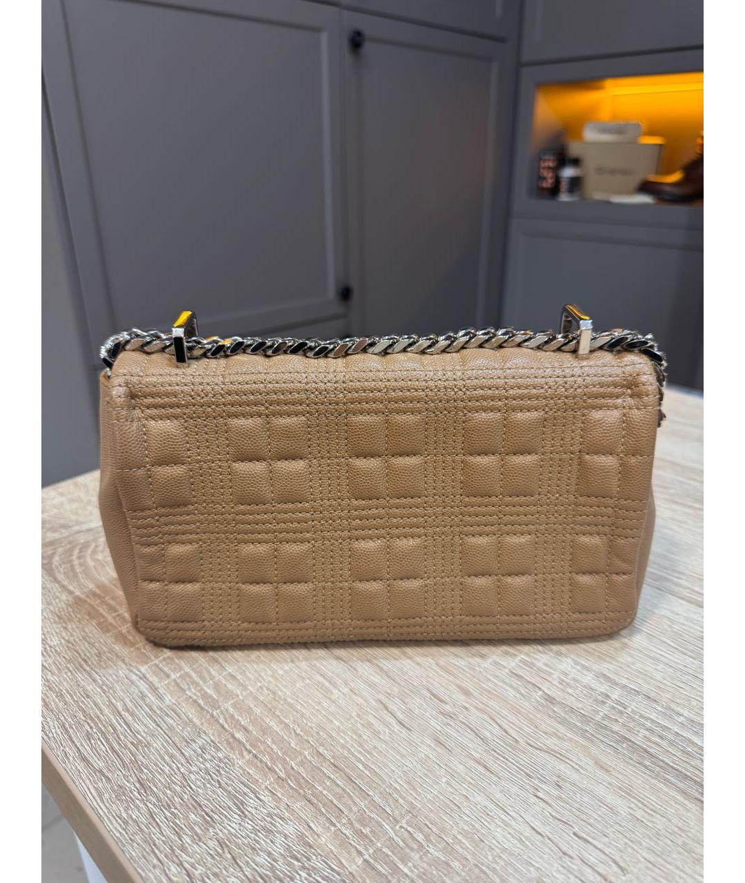 BURBERRY Бежевая кожаная сумка через плечо, фото 3