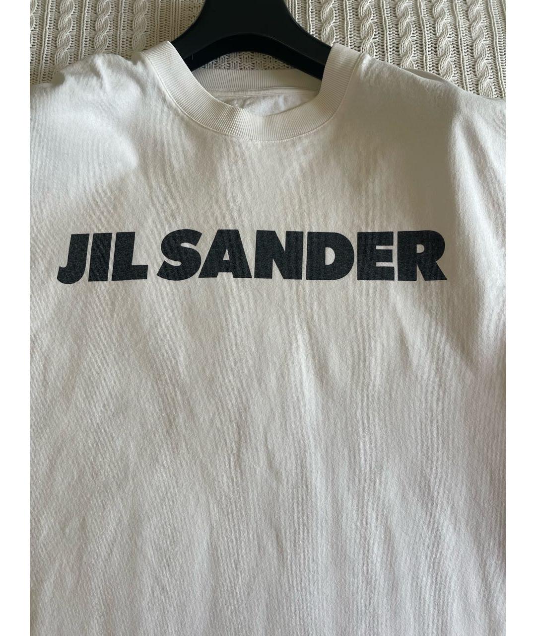 JIL SANDER Белая хлопковая футболка, фото 4