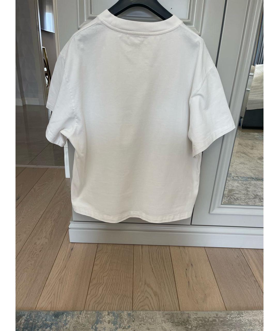 JIL SANDER Белая хлопковая футболка, фото 2