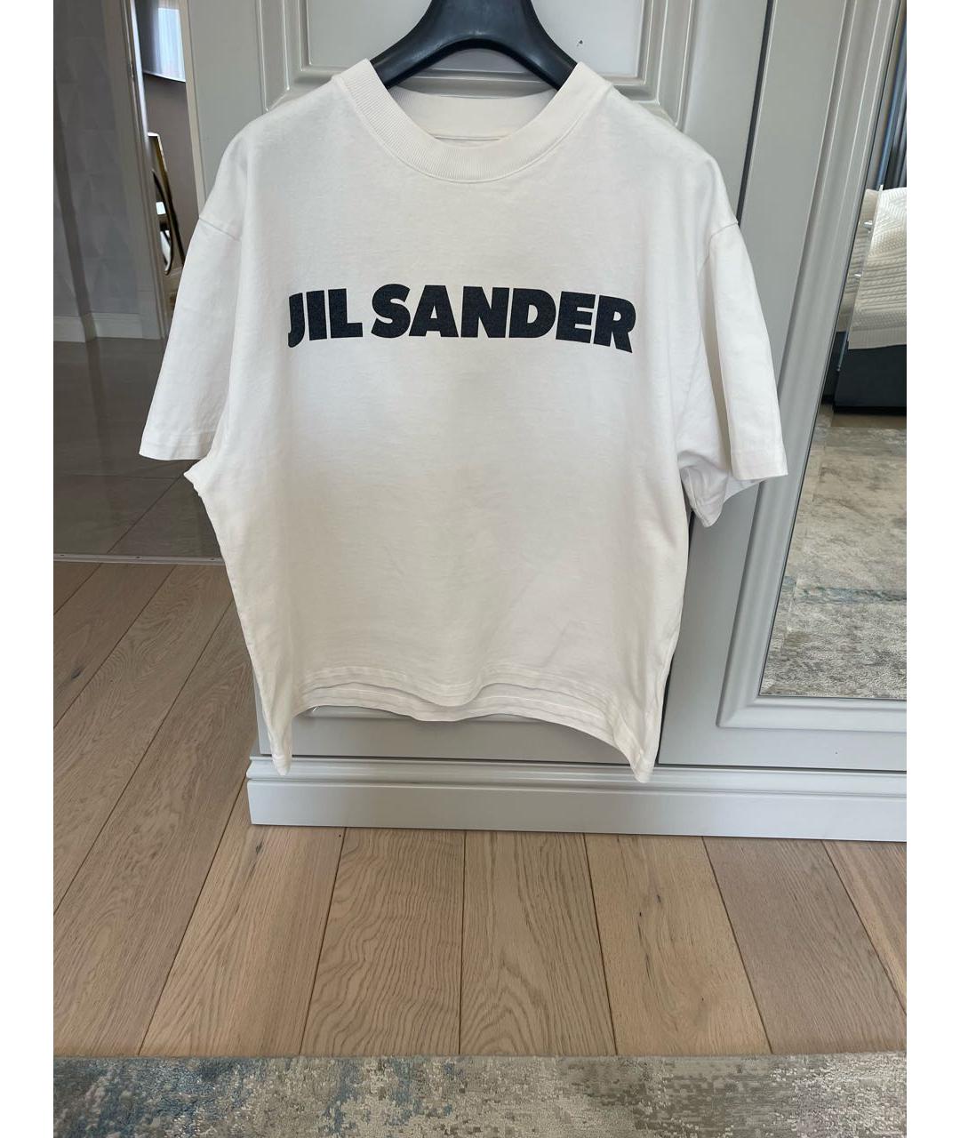 JIL SANDER Белая хлопковая футболка, фото 5
