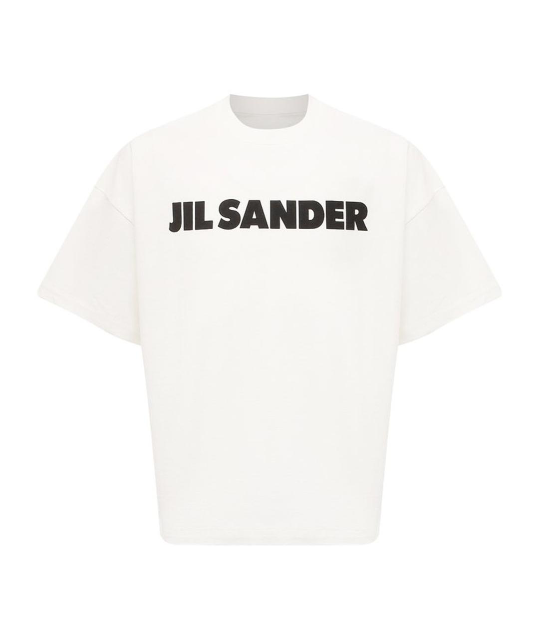 JIL SANDER Белая хлопковая футболка, фото 1