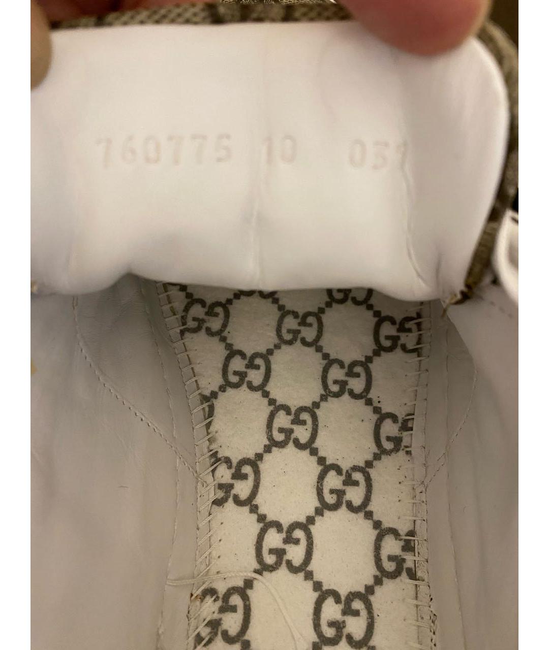 GUCCI Бежевые низкие кроссовки / кеды, фото 8