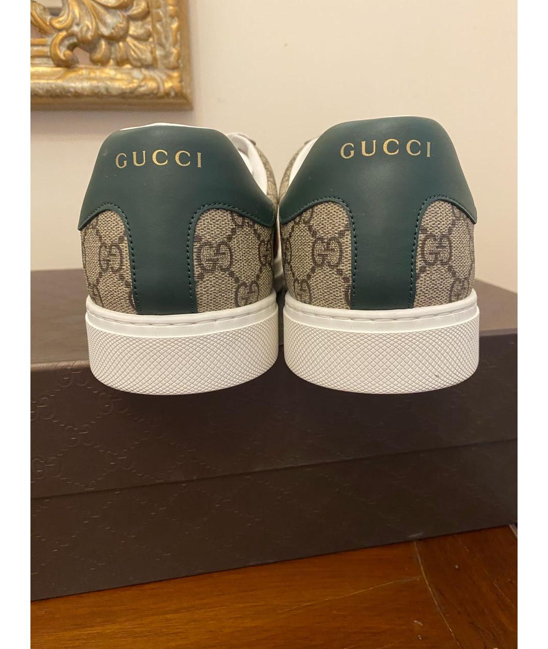 GUCCI Бежевые низкие кроссовки / кеды, фото 4