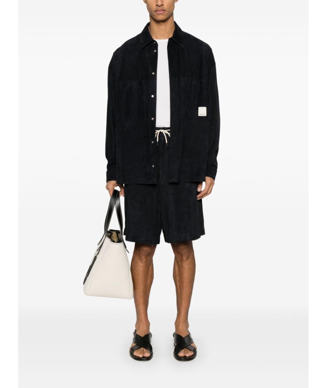 EMPORIO ARMANI Черная замшевая куртка, фото 5