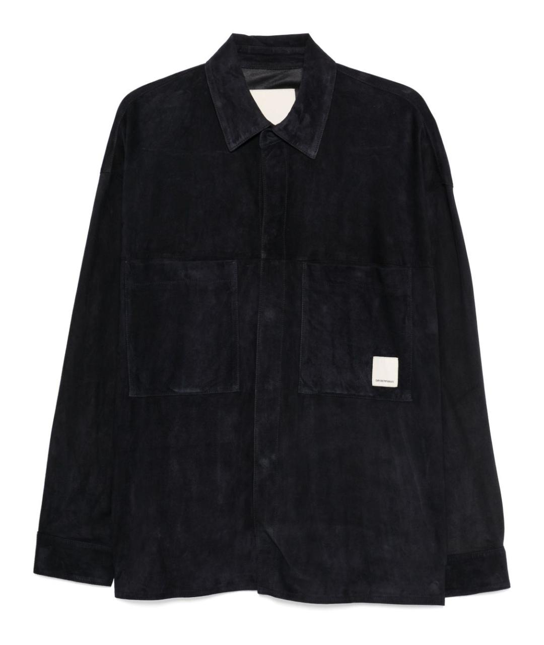 EMPORIO ARMANI Черная замшевая куртка, фото 1