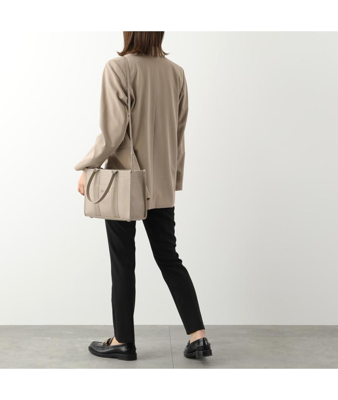 BALENCIAGA Бежевая кожаная сумка тоут, фото 6