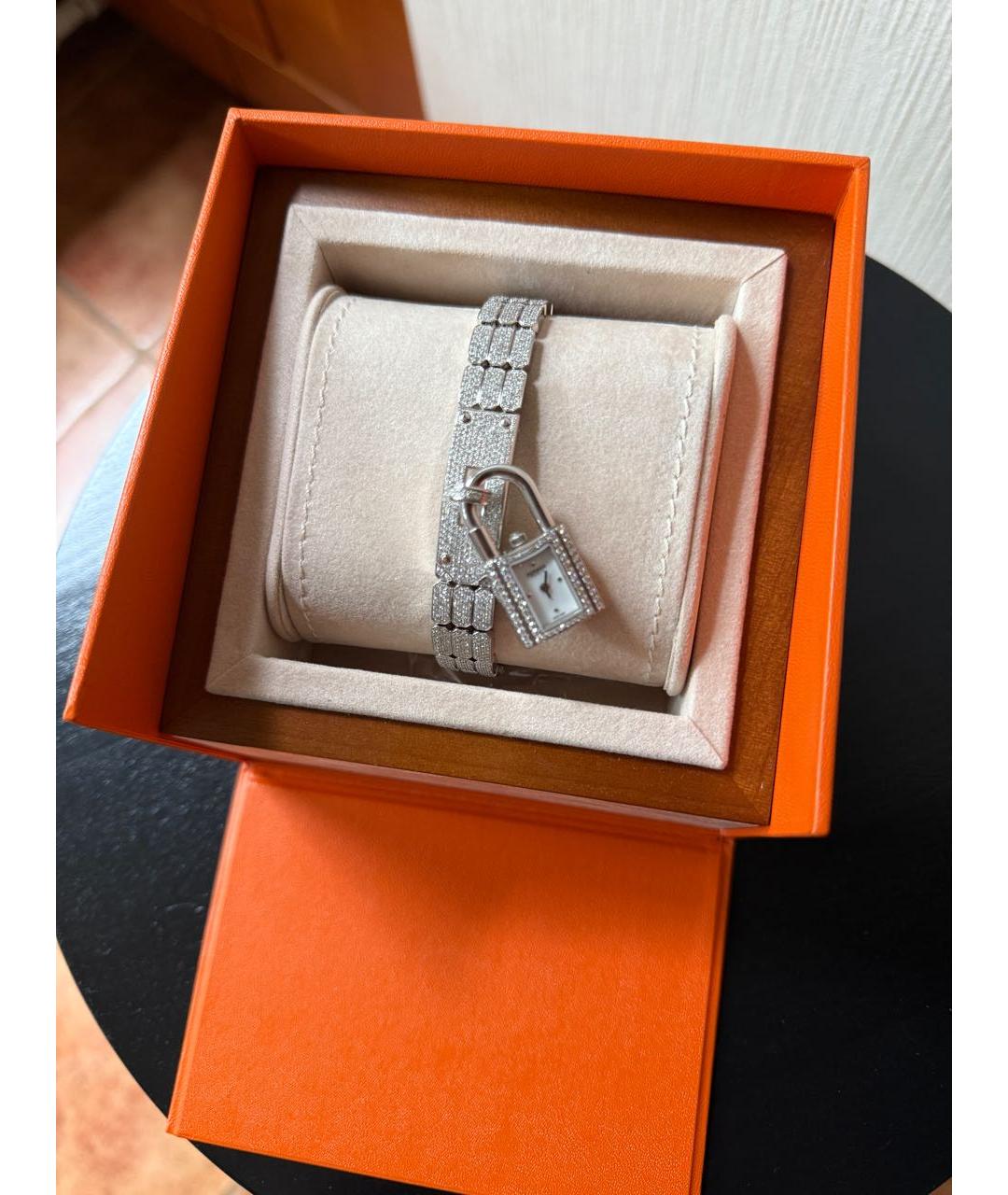 HERMES Серебряные часы из белого золота, фото 3
