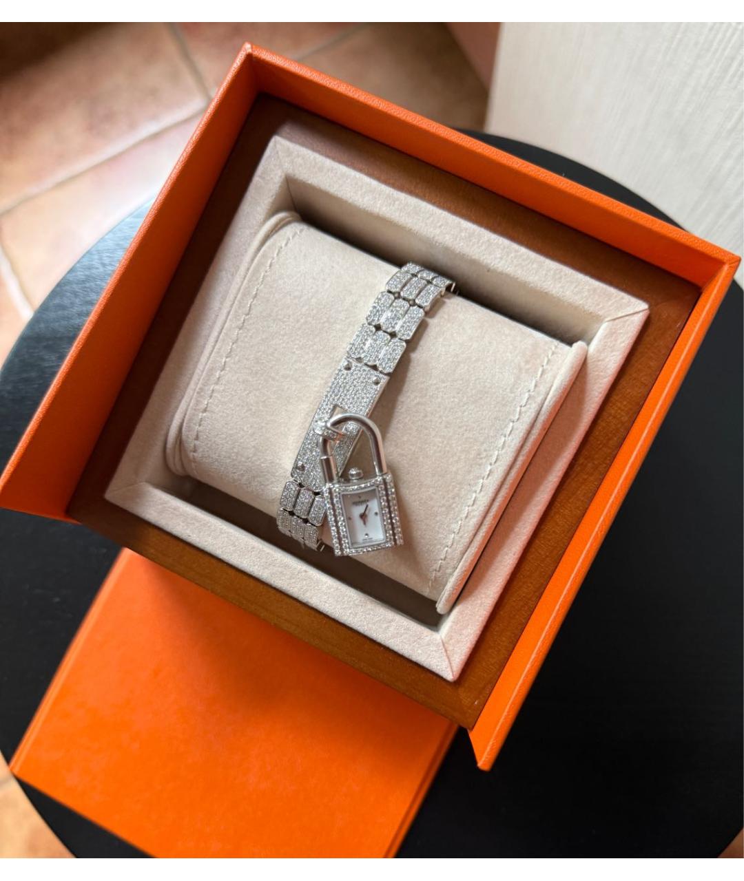 HERMES Серебряные часы из белого золота, фото 2