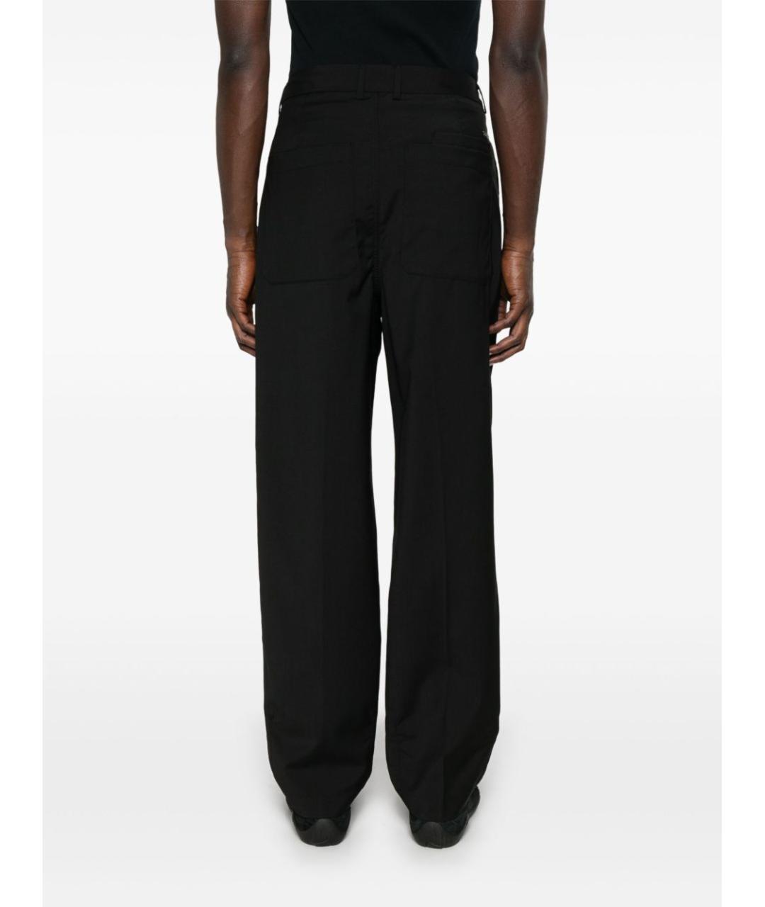 EMPORIO ARMANI Черные шерстяные повседневные брюки, фото 4
