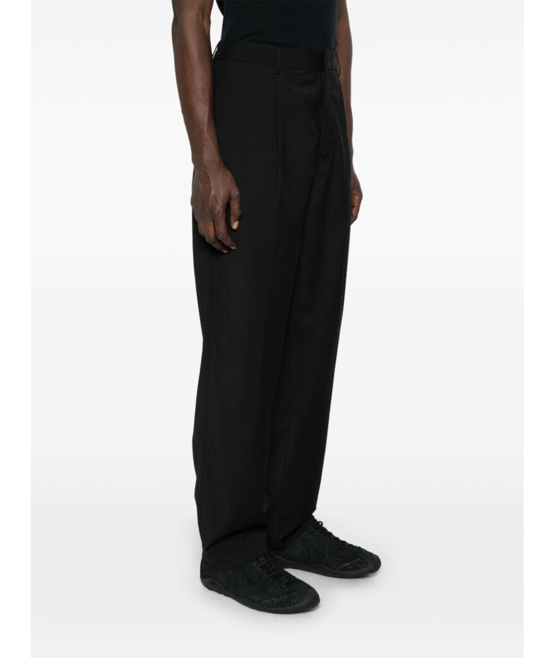 EMPORIO ARMANI Черные шерстяные повседневные брюки, фото 2