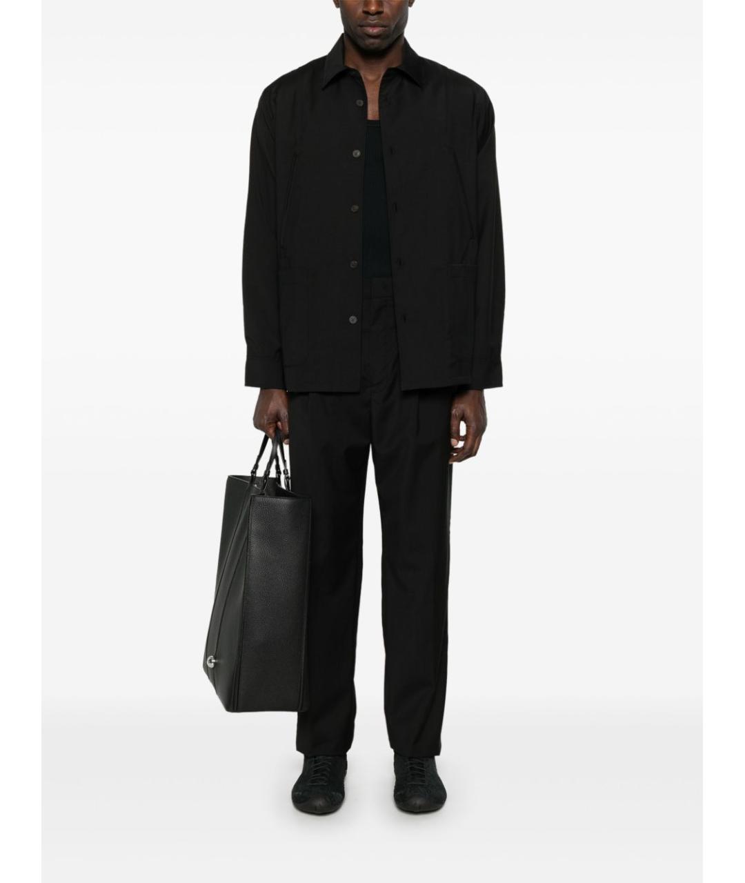 EMPORIO ARMANI Черные шерстяные повседневные брюки, фото 3