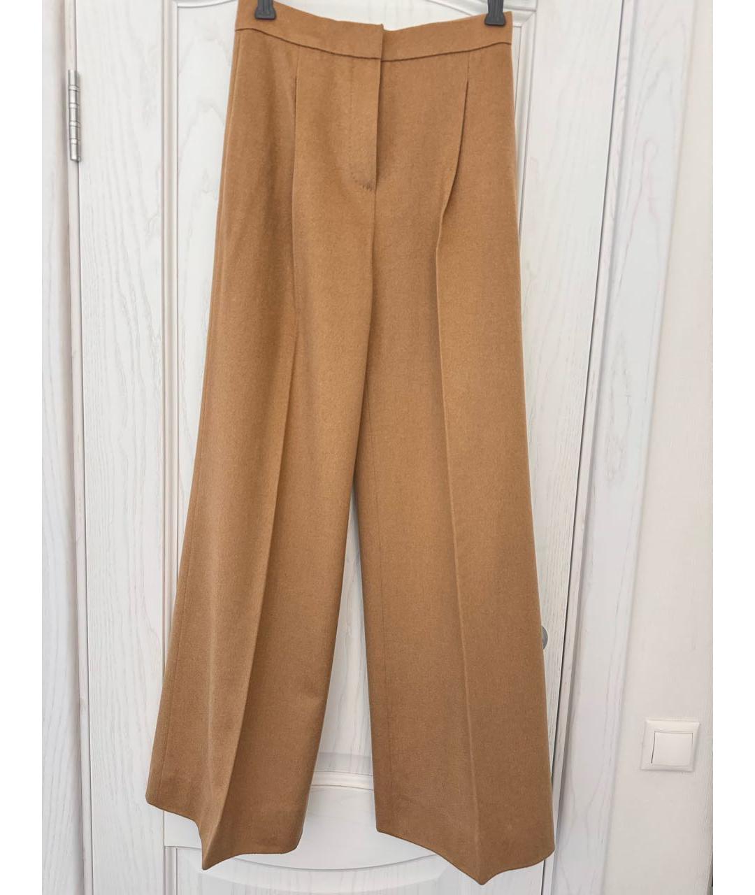 MAX MARA Коричневые шерстяные брюки широкие, фото 6