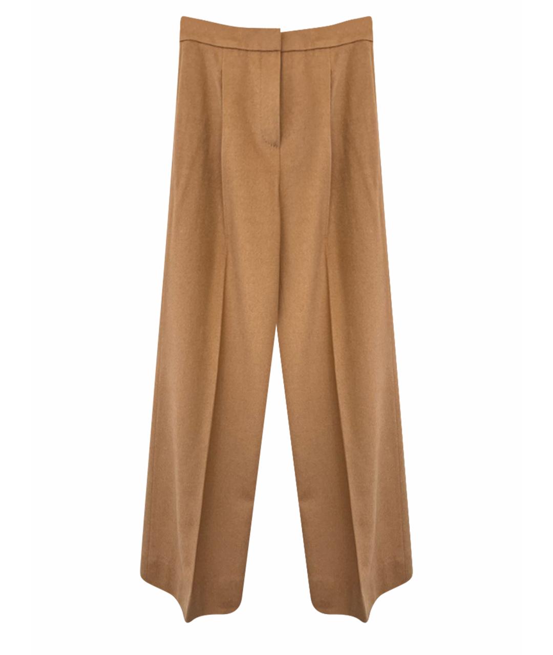 MAX MARA Коричневые шерстяные брюки широкие, фото 1