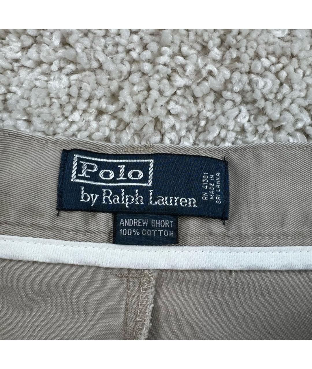 POLO RALPH LAUREN Бежевые хлопковые шорты, фото 6