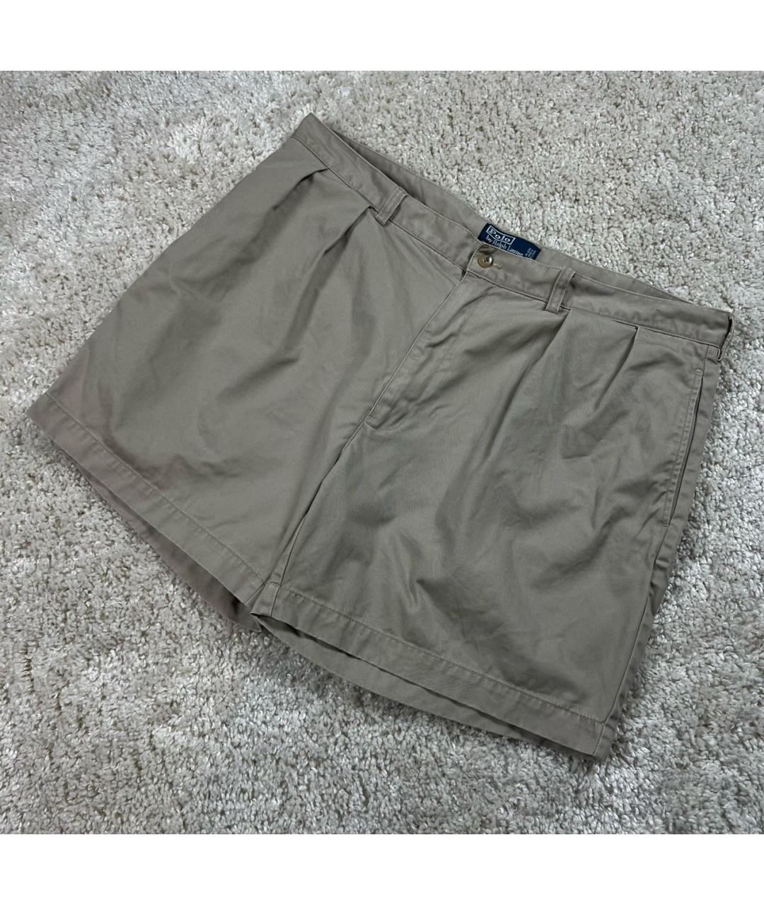 POLO RALPH LAUREN Бежевые хлопковые шорты, фото 2