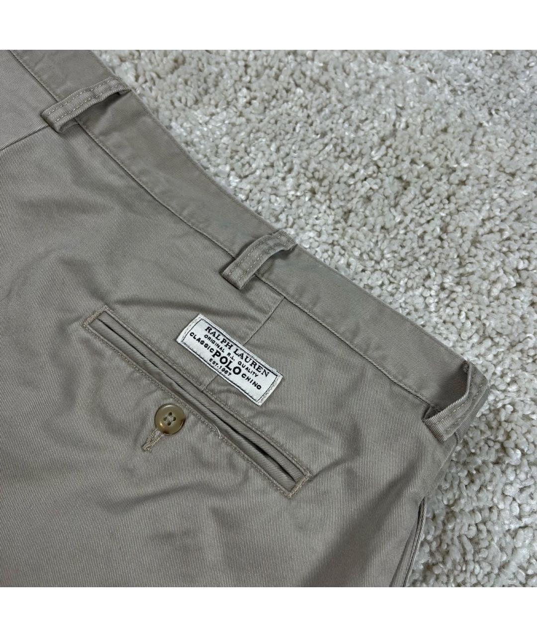 POLO RALPH LAUREN Бежевые хлопковые шорты, фото 5
