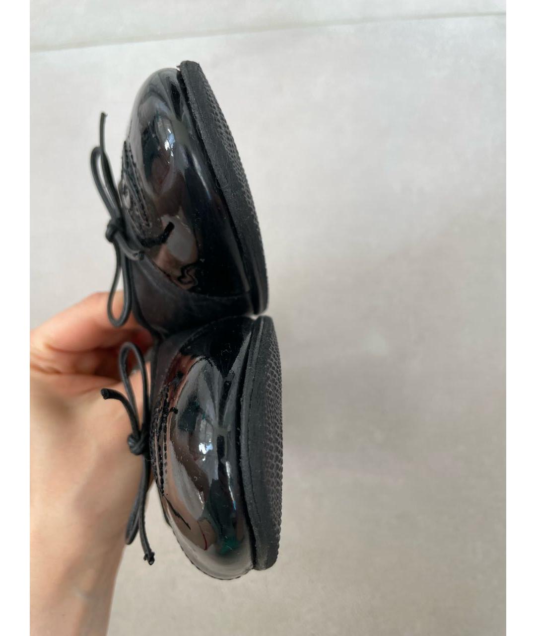 CHANEL Черные кожаные балетки, фото 7