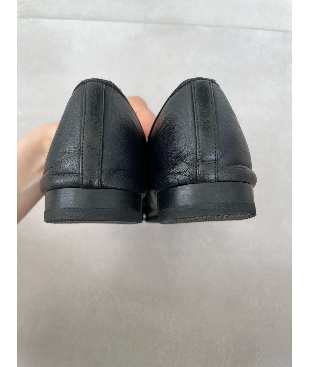 CHANEL Черные кожаные балетки, фото 4