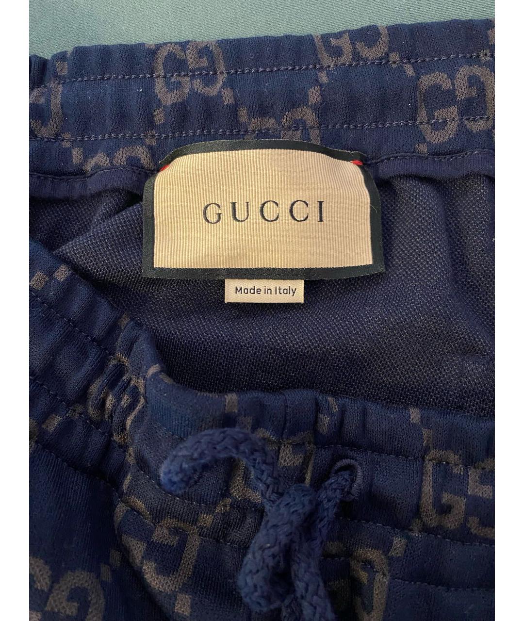 GUCCI Темно-синий хлопковый спортивный костюм, фото 5