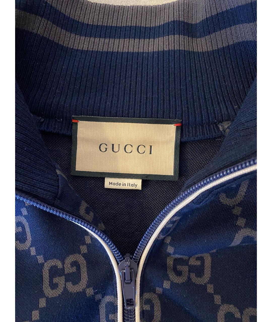 GUCCI Темно-синий хлопковый спортивный костюм, фото 3