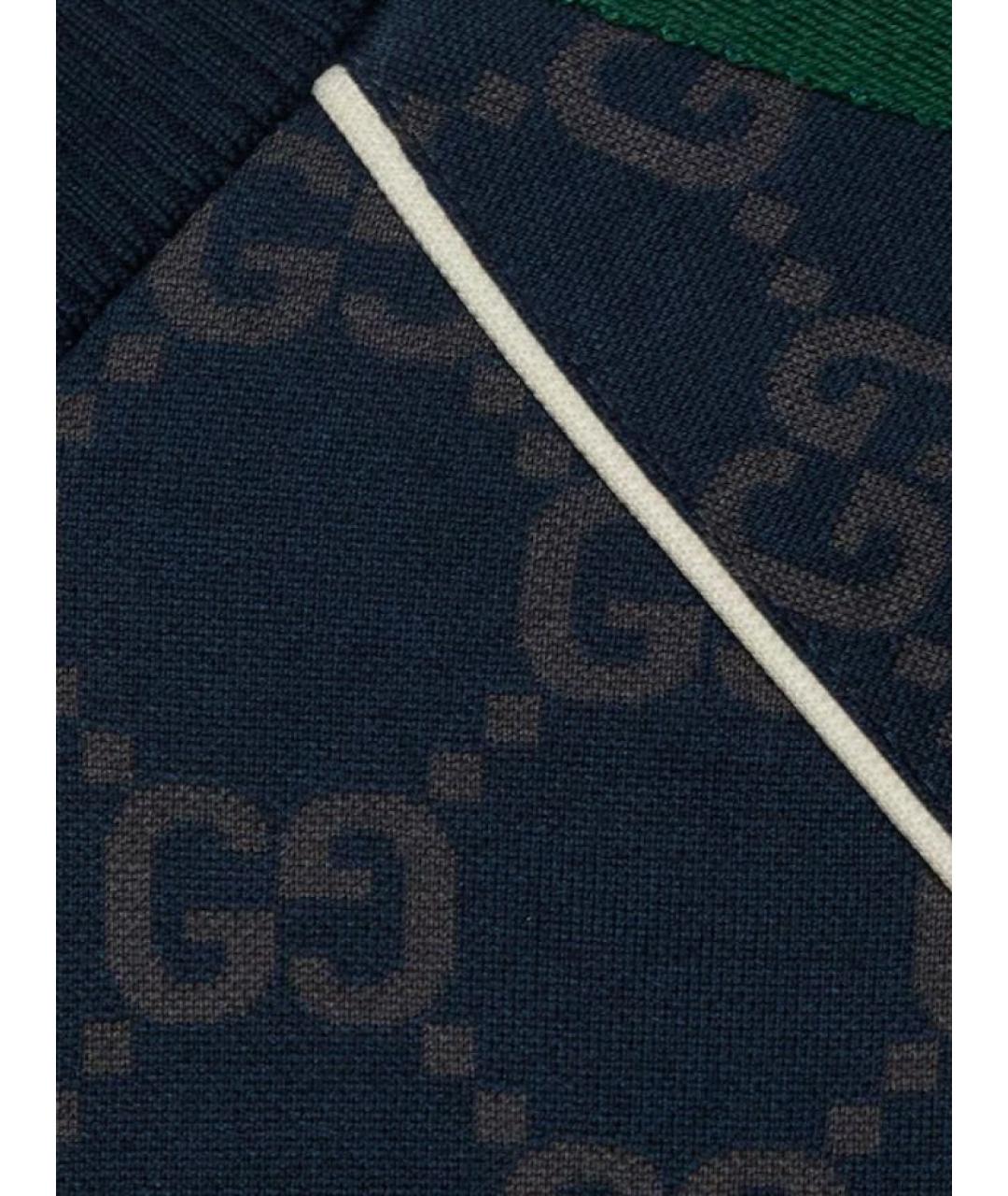 GUCCI Темно-синий хлопковый спортивный костюм, фото 7