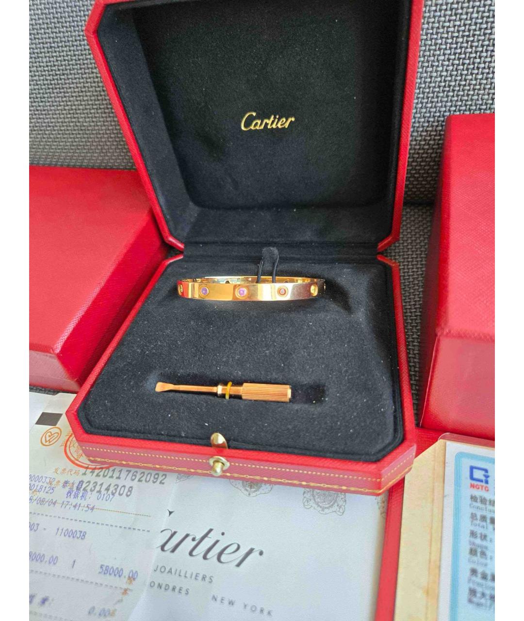 CARTIER Золотой браслет из розового золота, фото 5