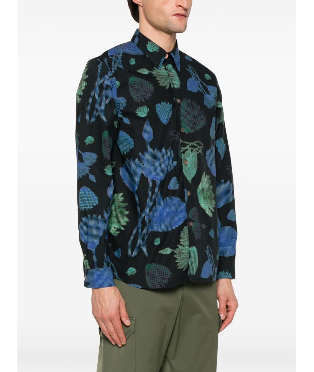 PS BY PAUL SMITH Синяя хлопковая кэжуал рубашка, фото 3