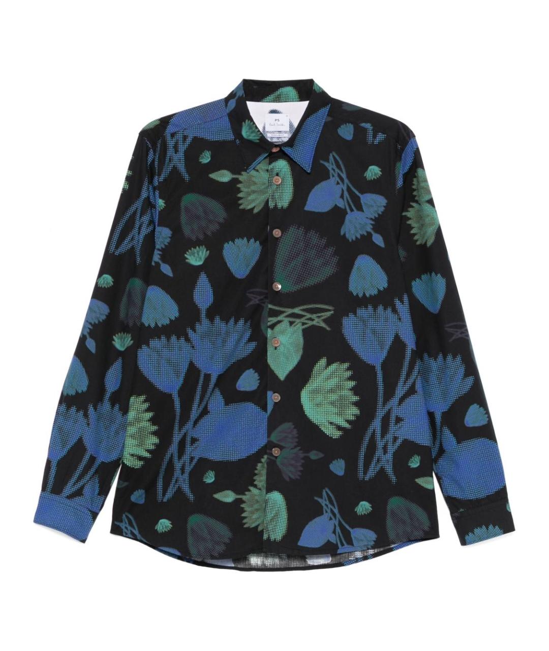 PS BY PAUL SMITH Синяя хлопковая кэжуал рубашка, фото 1