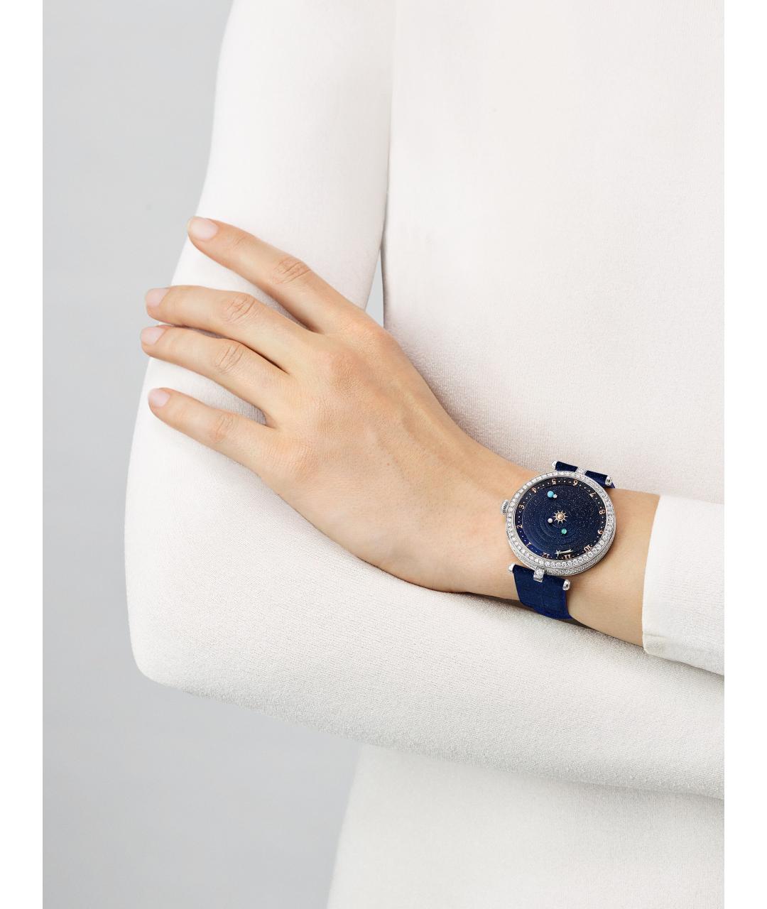 VAN CLEEF & ARPELS Темно-синие часы из белого золота, фото 2