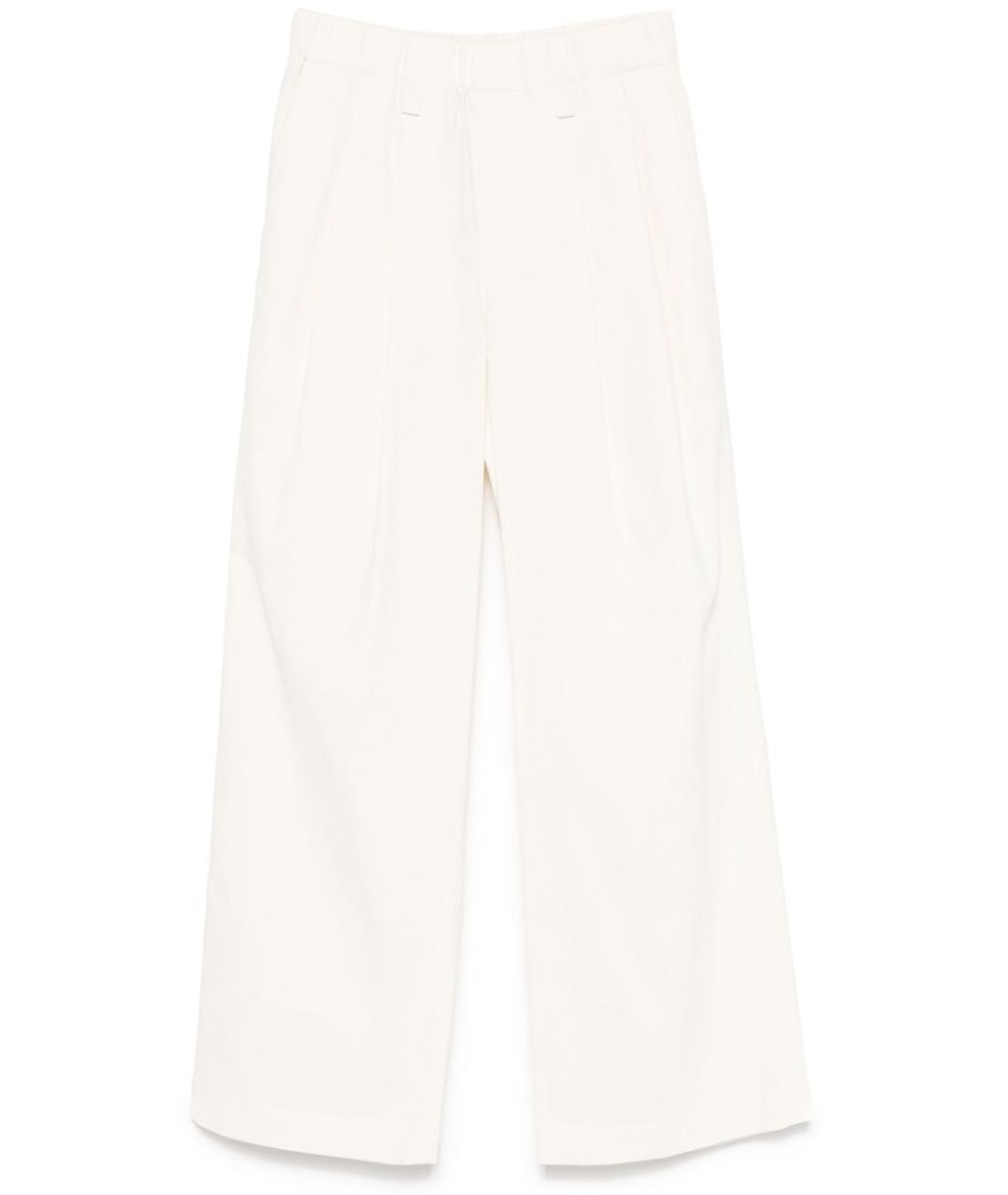ISSEY MIYAKE Белые полиэстеровые прямые брюки, фото 1