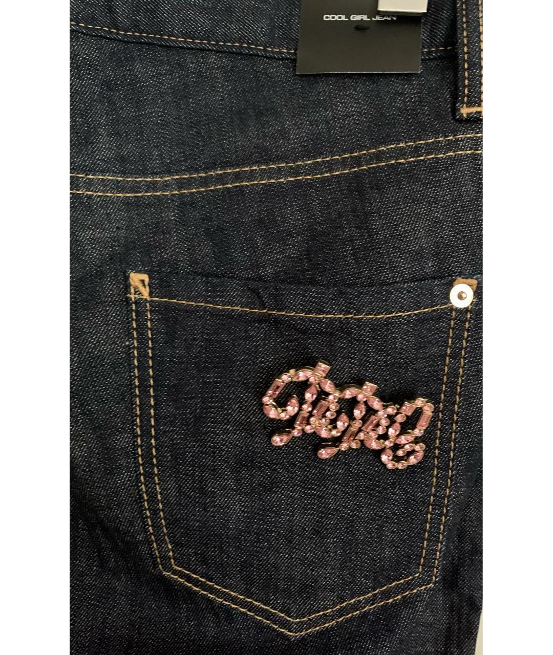 DSQUARED2 Темно-синие хлопковые прямые джинсы, фото 4