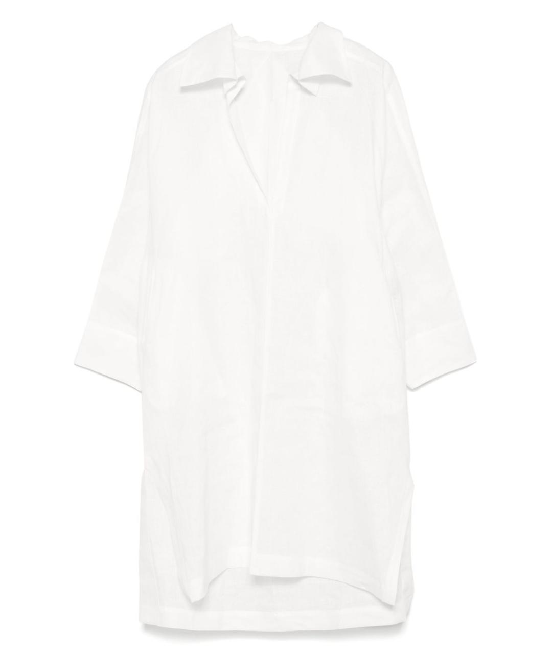 ISSEY MIYAKE Белое льняное повседневное платье, фото 1