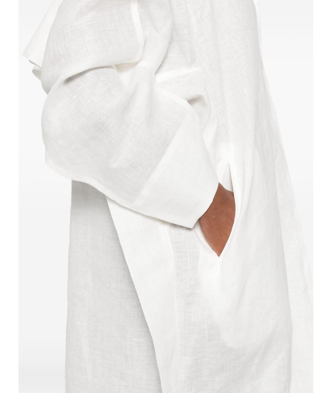ISSEY MIYAKE Белое льняное повседневное платье, фото 3
