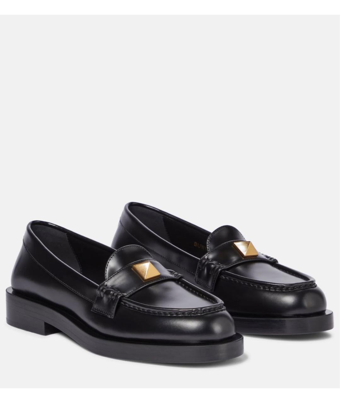 VALENTINO Черные кожаные лоферы, фото 9